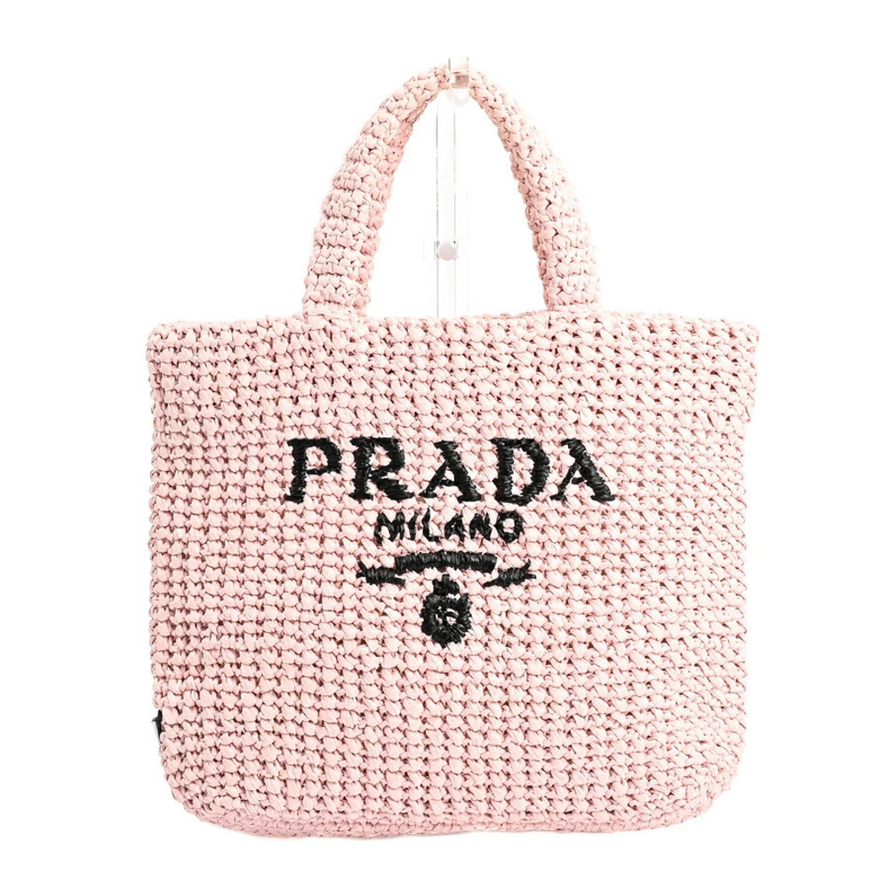 Prada Crochet Tote Pink